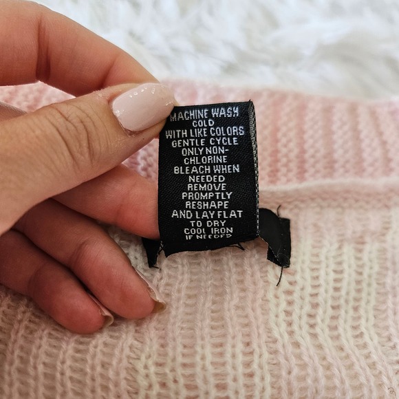 Just Polly‎ Women's Pink Checkered Button Up Cardigan Sweater. Size M - Picture 7 of 9